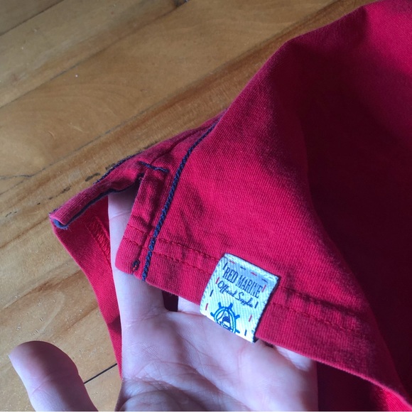 Red Marine t-shirt patch size S XS red, blue, white retro - Picture 12 of 12